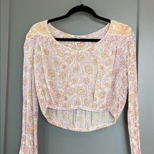 Billabong Boho, bell-sleeved, floral shirt